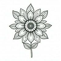 Boho Flowers Coloring Pages photo