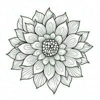 Boho Flowers Coloring Pages photo