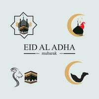 eid al adha logo and symbol vector