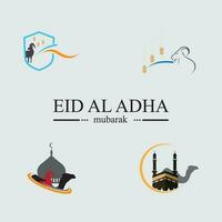 eid al adha logo and symbol vector