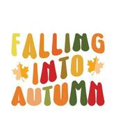 falling into autumn by julie mccormick vector