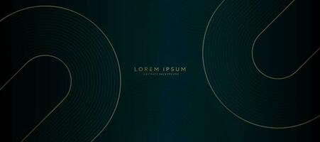 Abstract Green Geometric Golden Technology Background Illustration Shiny luxury concept vector design