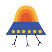 cute ufo cartoon element png