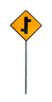 yellow road sign board with pole png