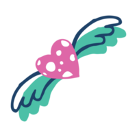 heart with wing element png