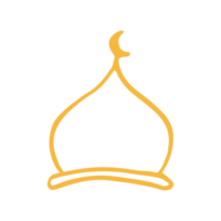 Dome of the mosque hand drawn element png