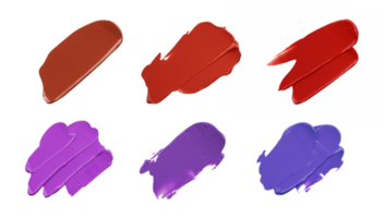 set of cosmetic color swatch isolated png