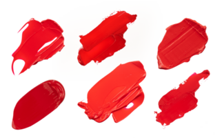 coleção do vermelho Cosmético cor amostra isolado png