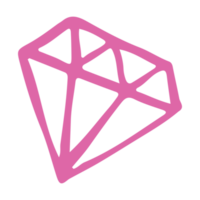 diamant hand dragen element png