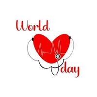 world heart day heart vector