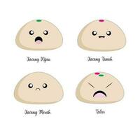 Bakpao Emoticon Flavours vector