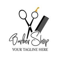 vector Barber shop business card and men's salon or barber shop logo black and white and Barber Shop business card and logo barber black and white men salon business card