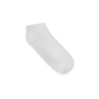 White short blank sock, realistic template vector illustration isolated.