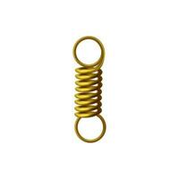 Metal spring mechanism with wire rings, realistic vector illustration isolated.