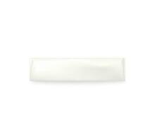 White soap bar wrapped in blank paper side view, realistic mockup. 3D vector mock up, isolated on white background.