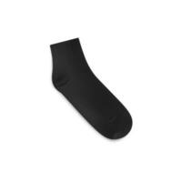 Empty realistic black sock mockup, vector illustration