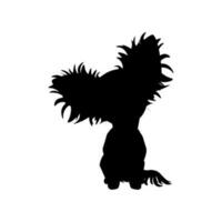 Black silhouette of a dog breed chihuahua vector