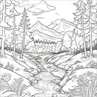 Anime Scenery Coloring Pages photo