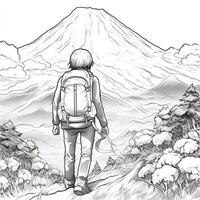 Anime Scenery Coloring Pages photo