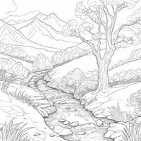 Anime Scenery Coloring Pages photo