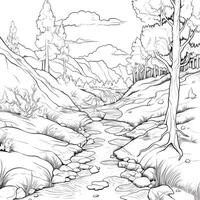 Anime Scenery Coloring Pages photo