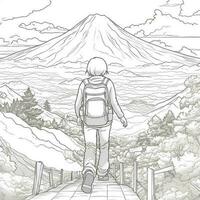 Anime Scenery Coloring Pages photo