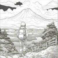 Anime Scenery Coloring Pages photo