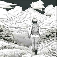 Anime Scenery Coloring Pages photo