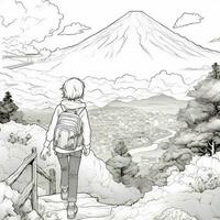 Anime Scenery Coloring Pages photo