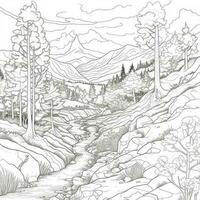 Anime Scenery Coloring Pages photo