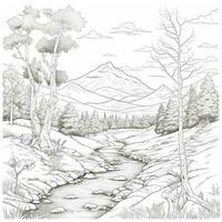 Anime Scenery Coloring Pages photo