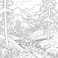 Anime Scenery Coloring Pages photo