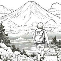 Anime Scenery Coloring Pages photo