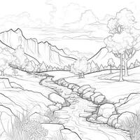 Anime Scenery Coloring Pages photo