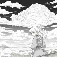 Anime Scenery Coloring Pages photo