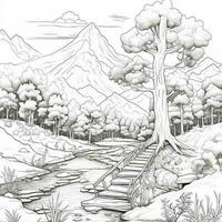 Anime Scenery Coloring Pages photo