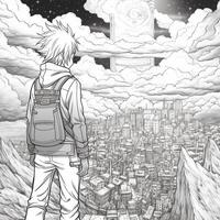 Anime Scenery Coloring Pages photo