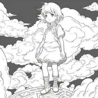 Anime Scenery Coloring Pages photo