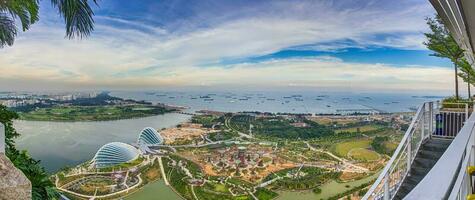 Bird's eye view picture of gardens by the Bay in Singapore in the year 2012 photo