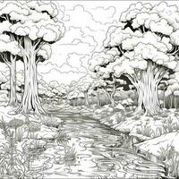 Anime Scenery Coloring Pages photo