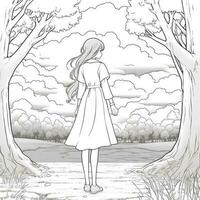 Anime Scenery Coloring Pages photo