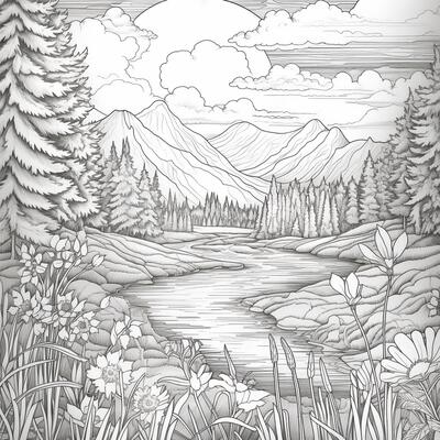 Camping Coloring Book Stock Photos, Images and Backgrounds for Free