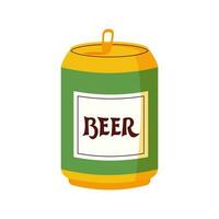 Vector illustration beer can isolated on white background. Hand drawn style sketch.