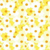 Millefleurs daffodils floral pattern. Vector hand drawn wild flower ditsy seamless pattern