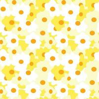 Millefleurs daffodils floral pattern. Vector hand drawn wild flower ditsy seamless pattern