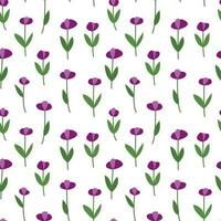 Vector violet flower seamless pattern. Trendy ditsy floral pattern.