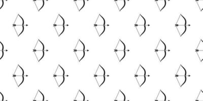 silhouette bow and arrows seamless pattern vector