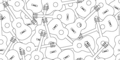 abstract line guitar seamless pattern vector