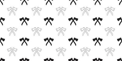 outline silhouette crossed axes seamless pattern vector