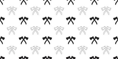 outline silhouette crossed axes seamless pattern vector